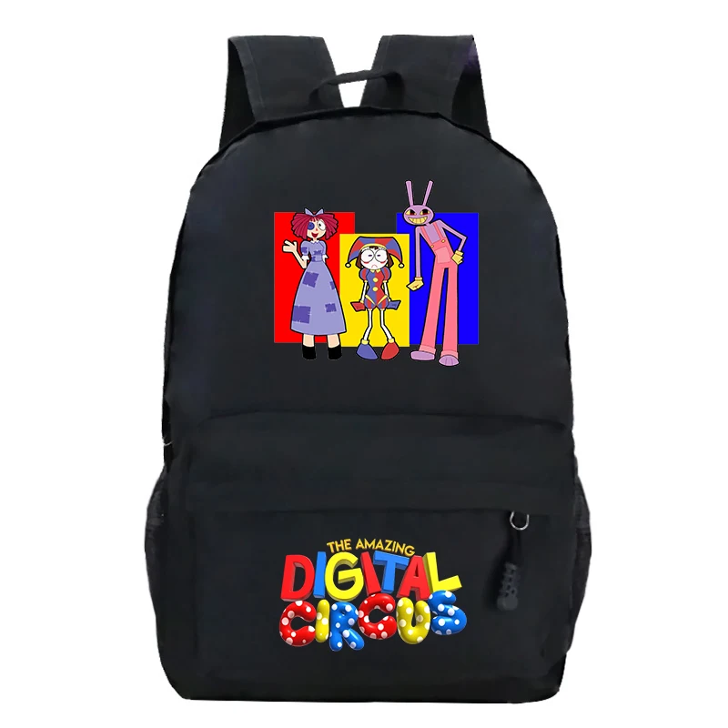 The Amazing Digital Circus Backpack Creative Cartoon Jax Pomni Anime School Bag Large-Capacity Laptop Rucksack Mochila Kids Bag