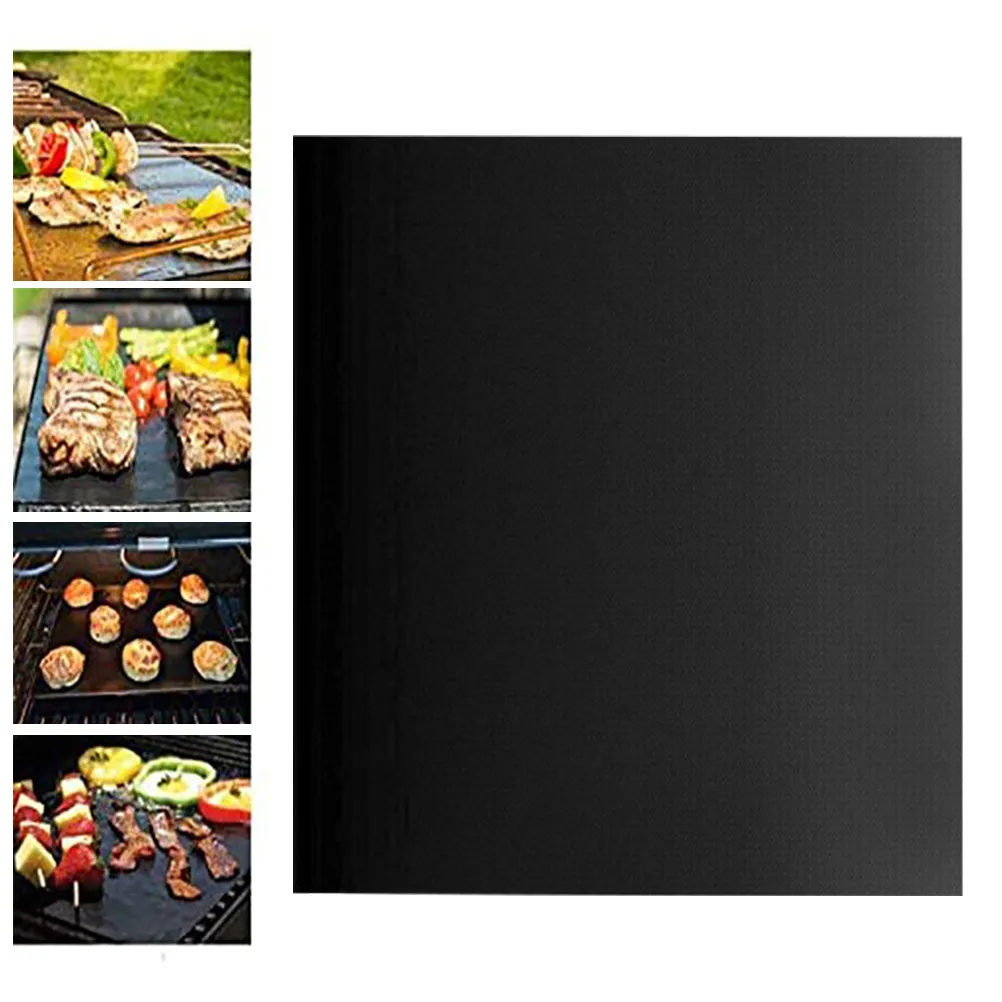 3Pcs Nonstick Tpfe Bbq Grill Mats Heat Resistant Reusable for Gas Grill Oven Baking Microwave Grilling Mat Barbecue Mat