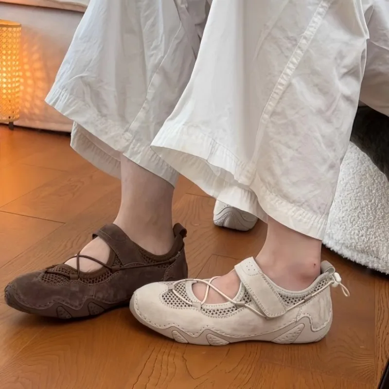 Platform Cutout Sneakers Women's 2025 Summer New Outdoor Single Shoes image 4