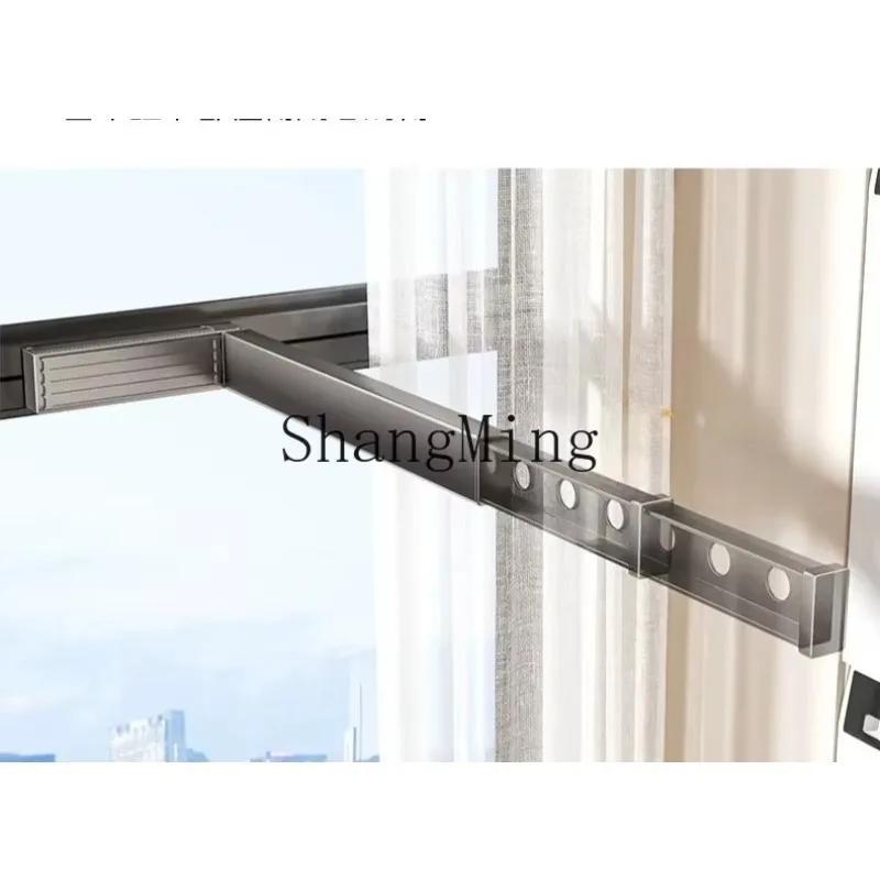 CL drying rack invisible folding non-punching balcony clothes drying rod invisible rack clothes drying rod quilt