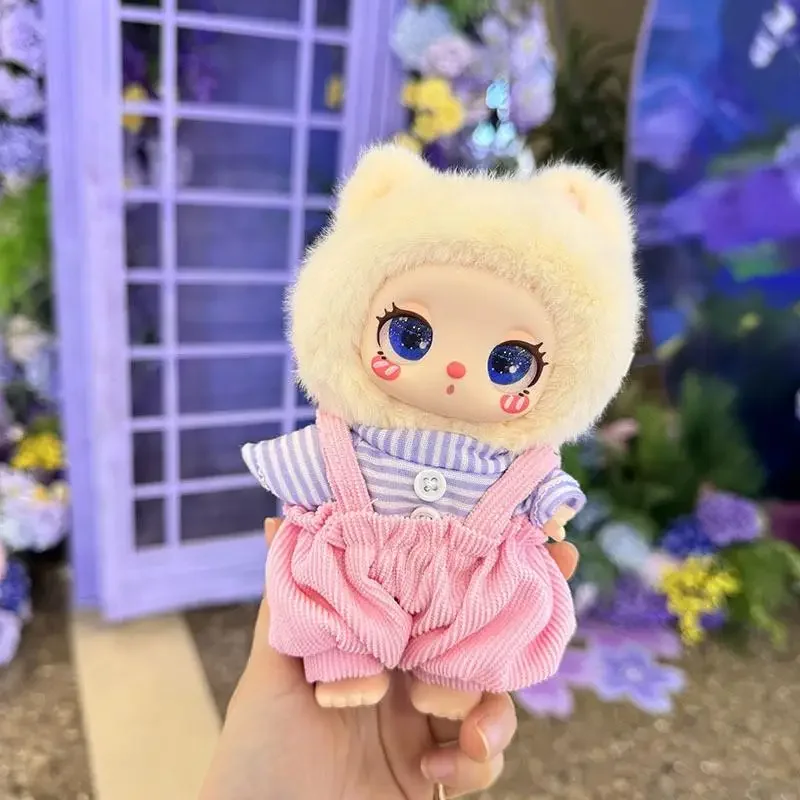 16cm Mini Plush Doll'S Clothes Outfit Accessories For Liila LUCKY CAT Idol purple and white striped bloomers Clothing Gift