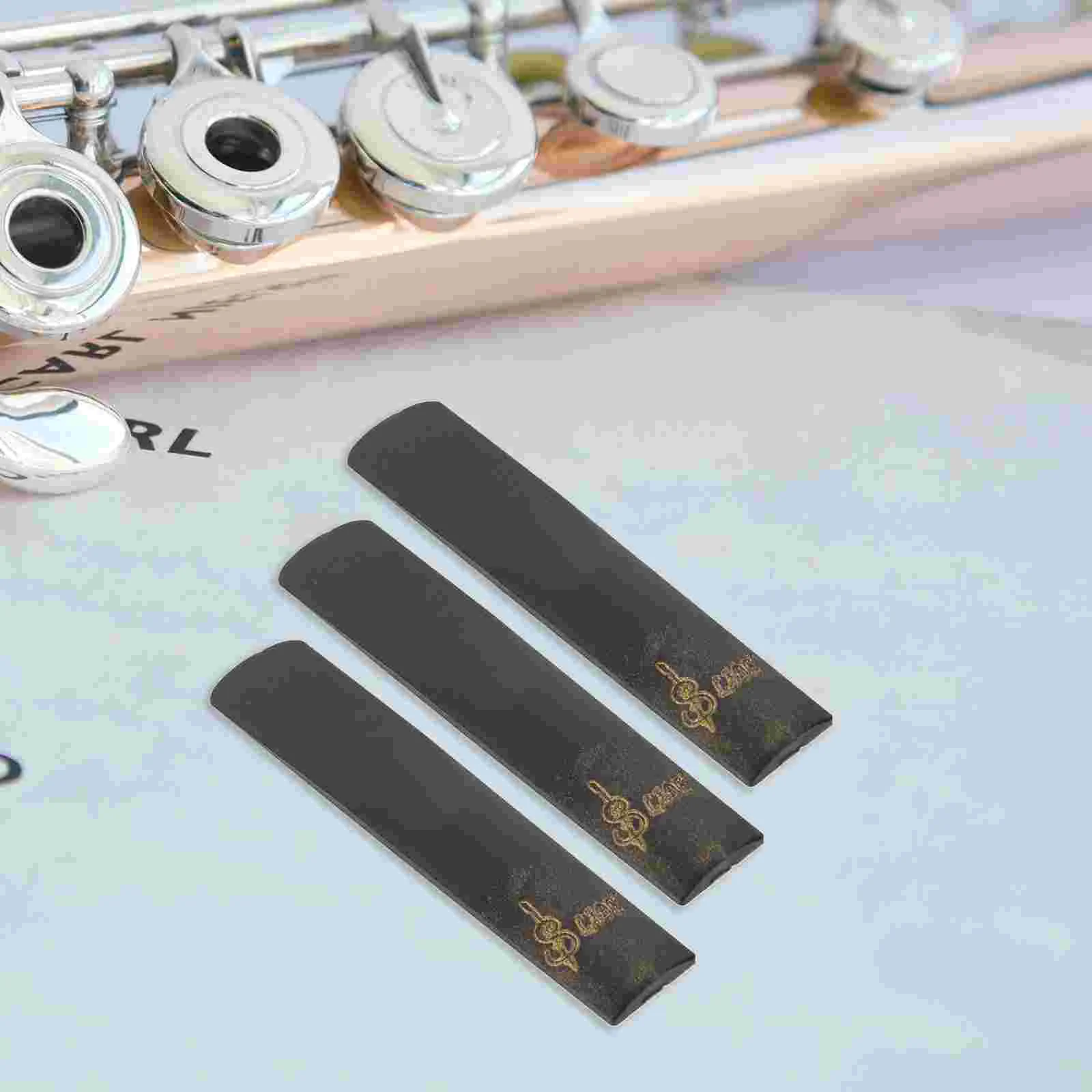 3 Pcs Thinner Tip Compact Clarinet Reeds for Instrument Resin Traditional Part Beginner Replacement