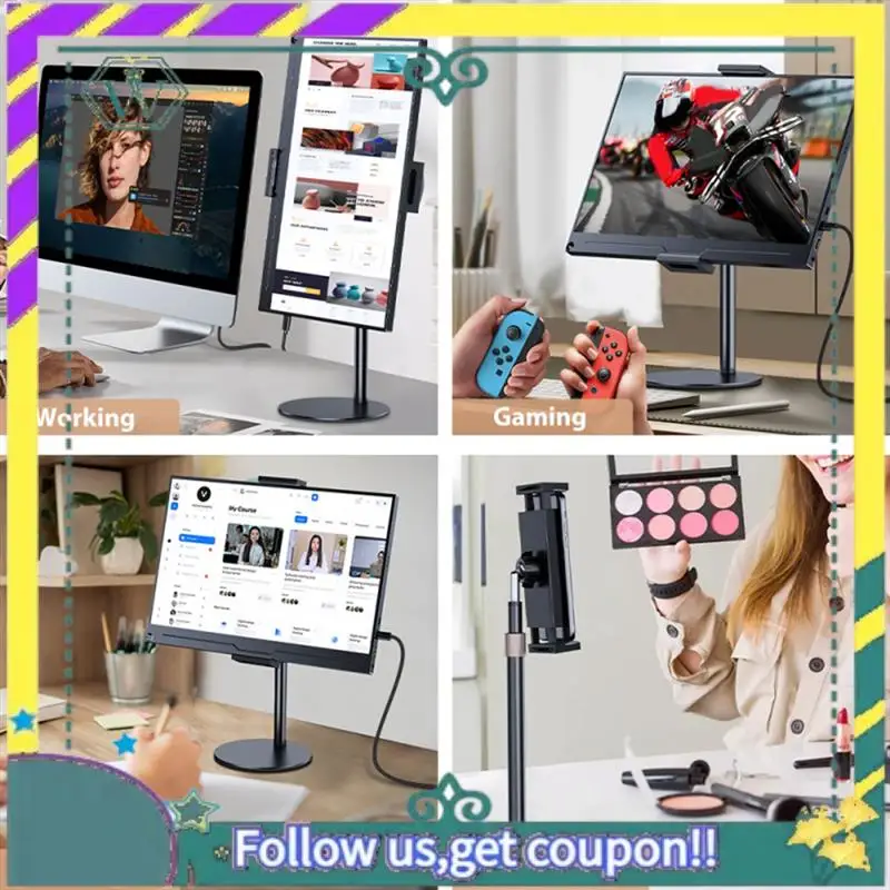 NEW Portable Monitor Tablet Holder Standing Adjustable Monitor Stand Height Tablet Bracket Desktop Clamp Stand Mount