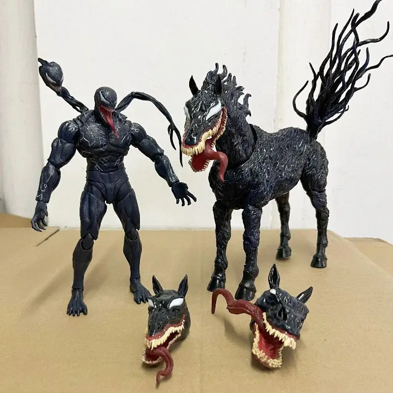 Marvel Venom 3 Last Dance Action Figures Shf Venom War Horse Body Horse Peace Elite Ornament Model Doll Toys Xmas Gifts For Kids