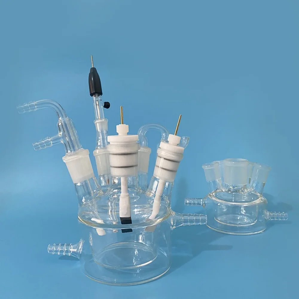 50/100/250ml single-layer double-layer sealed five port electrolytic cell redox reaction experiment electrolytic cell