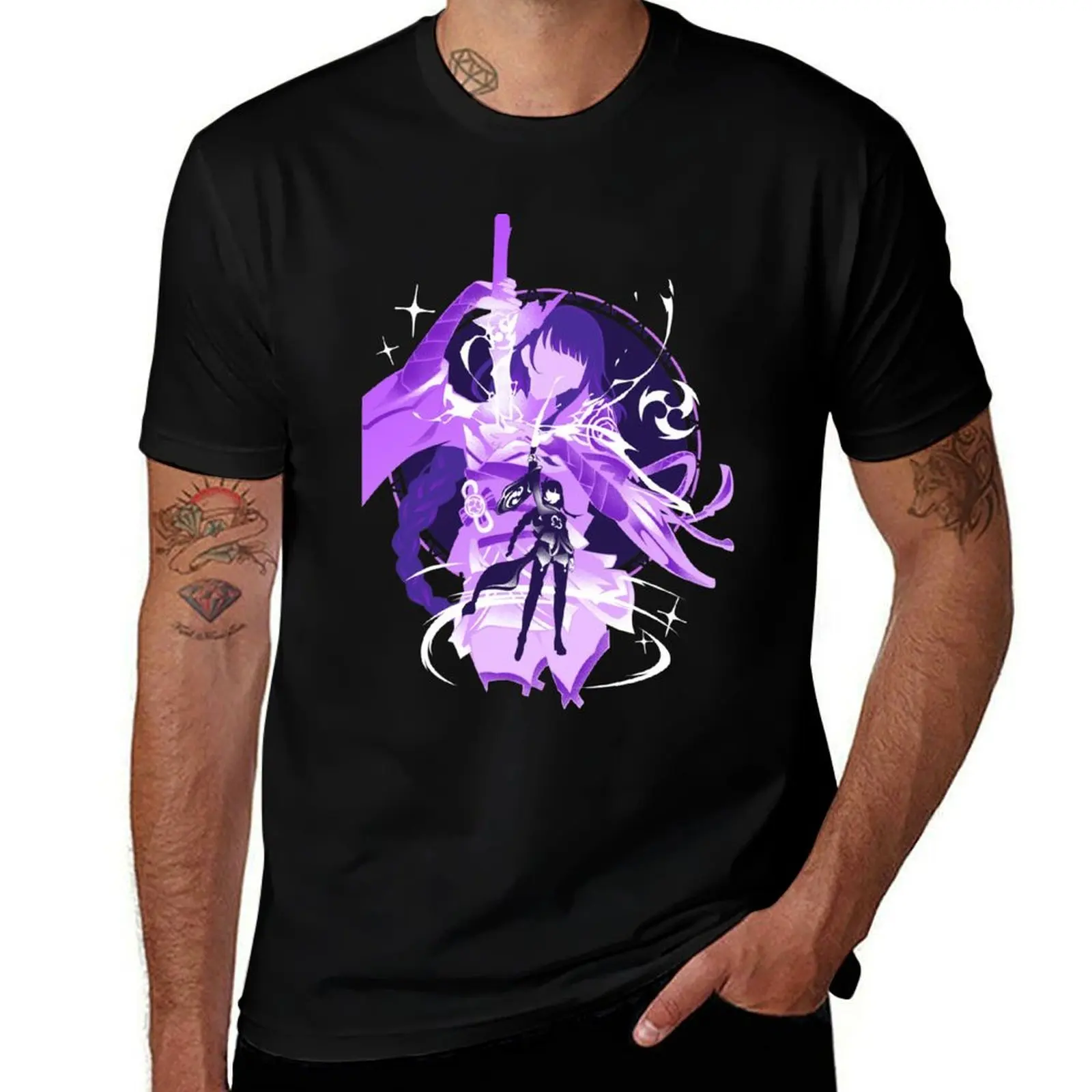 

Electro Raiden Shogun T-Shirt t shirts for man slim fit anime t shirts for man T-Shirt