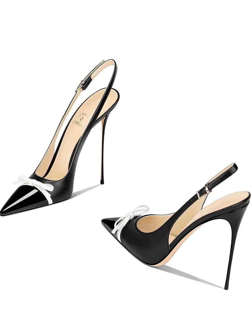 Pink Bow Design, Niche Autumn New Style Temperament, French Exquisite High Heels for Women, Slim Heels with Pointed Tips image 6