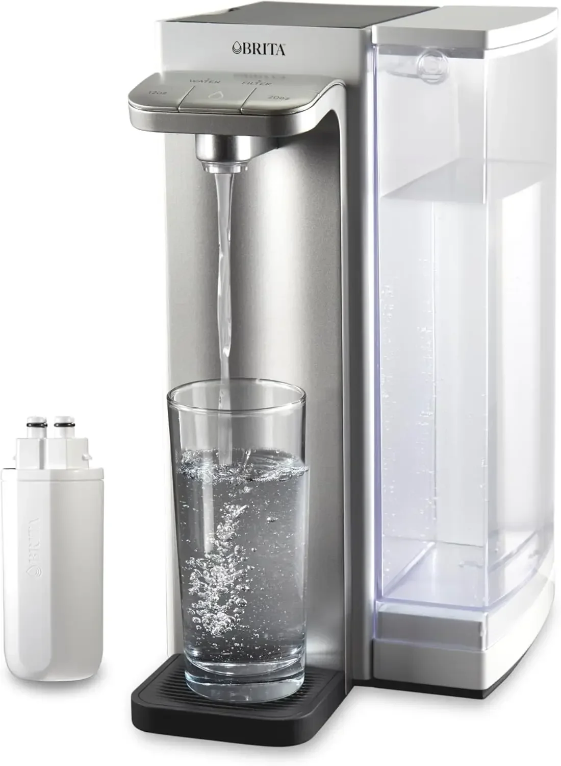Hub Instant Powerful Countertop Water Filter System, Reduces 70+ Contaminants, 12 Cup Water Reservoir, Includes 6 Month Carbon B
