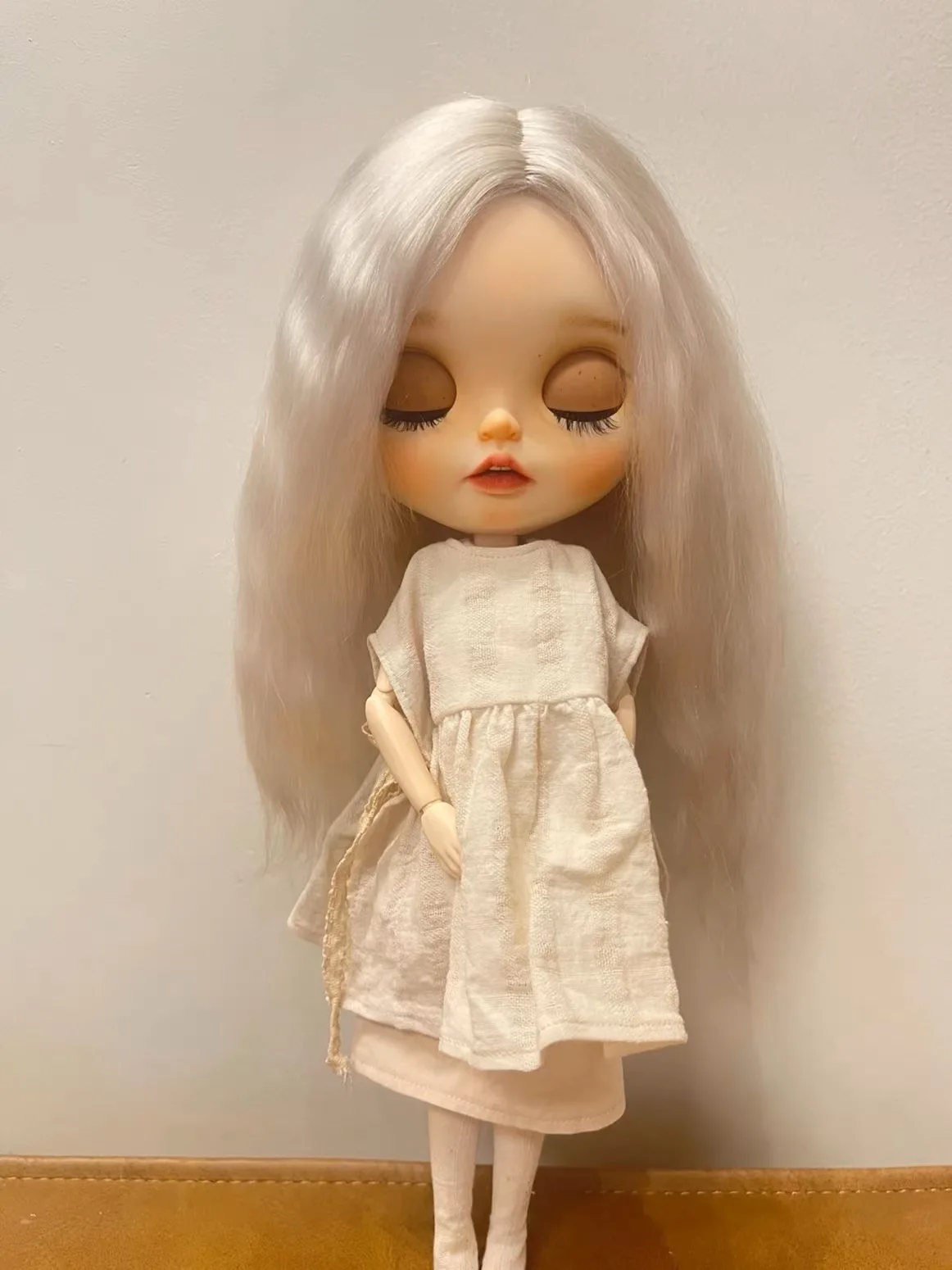 Dula Doll Wigs for Blythe Qbaby natural long Mohair Microvolumes curls 9-10 inch head circumstance