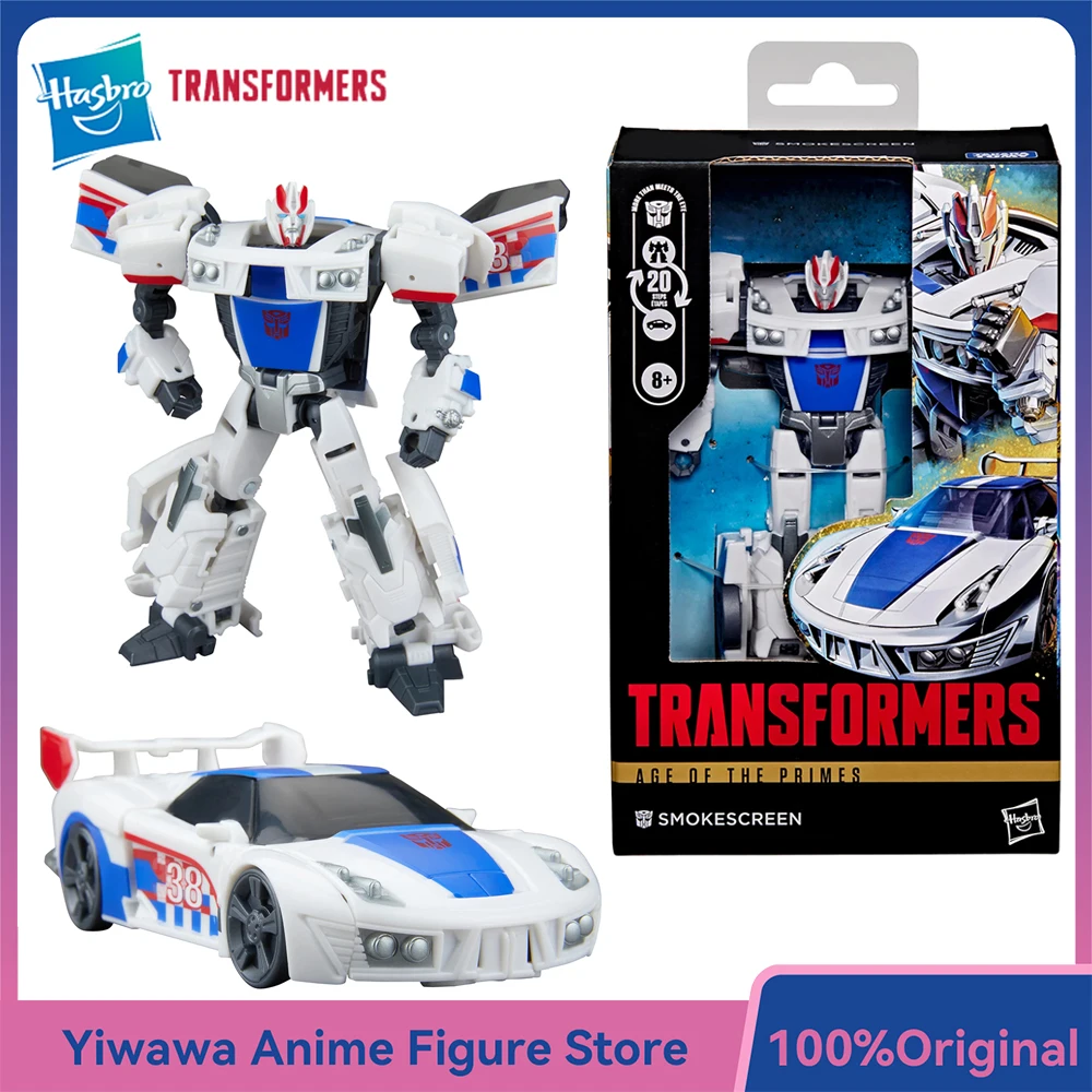 

Original NEW Hasbro Transformers Age of the Primes Smokescreen 13cm Deluxe Class Collectible Action Anime Robot Figure Toys