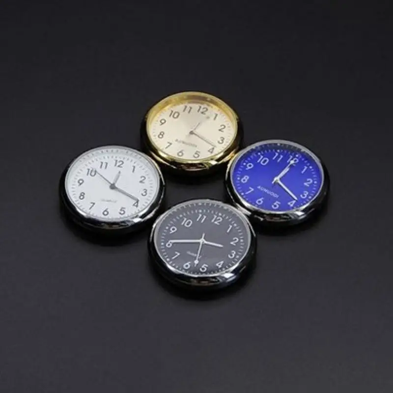 Neue Mini Auto Quarzuhr leuchtende Auto Auto Armaturen brett Uhr analoge Timing Uhr Stick on Uhr für Auto Armaturen brett Boot