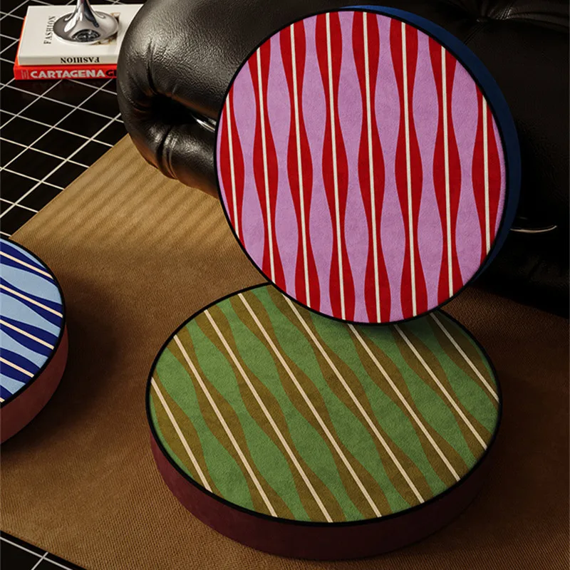 Foam Seat Cushion Anti-slip Soft Round Stool Cushion Chair Pad 16 Inch Circle Bar Pad Detachable Anti Slip Kitchen Decoration