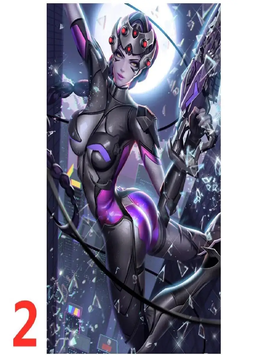 Overwatch Widowmaker Anime Canvas Poster  Video Game Wall Art for Living Room Home Decor