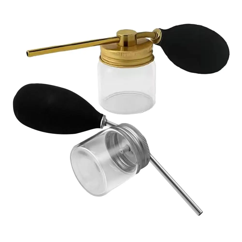 

2Pcs Powder Bottle Hair Fiber Applicator Silica Gel Pump Transparent Refillable Barber Spray Container Tool Household
