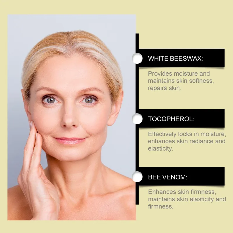 عصا العناية بالرقبة من سم النحل لتقليل تجاعيد الرقبة وشد البشرة ومغذي للعناية اليومية بالبشرة للرقبة