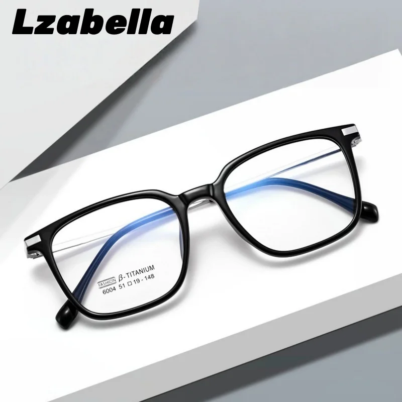 

Lzabella Fashion Square Frame TR90 Myopia Customize Sunglasses Glasses Optical Prescription Eyeglasses Women Men 6004
