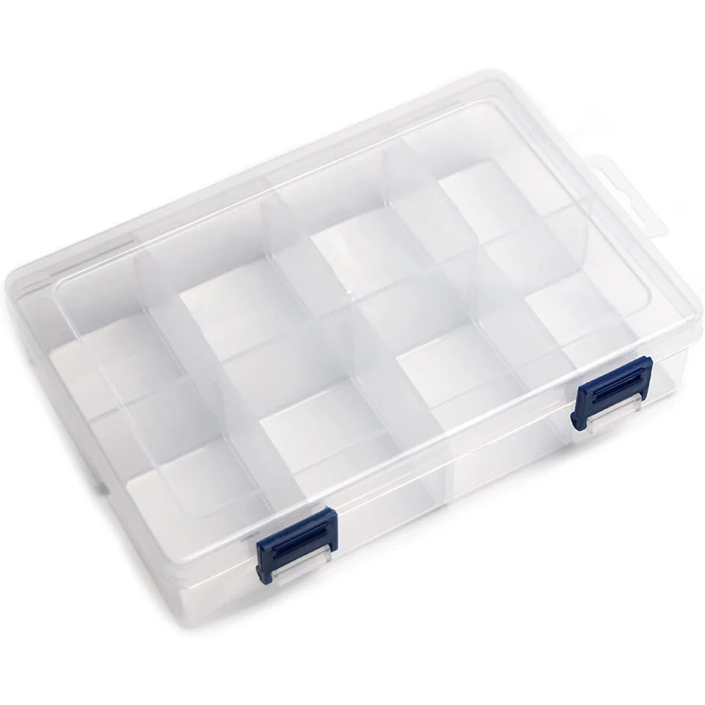 Adjustable Tools Storage Box 8 Grids Compartment Plastic Organizer Screw Holder Case 2013.54.5cm for Pill Hardware Tool