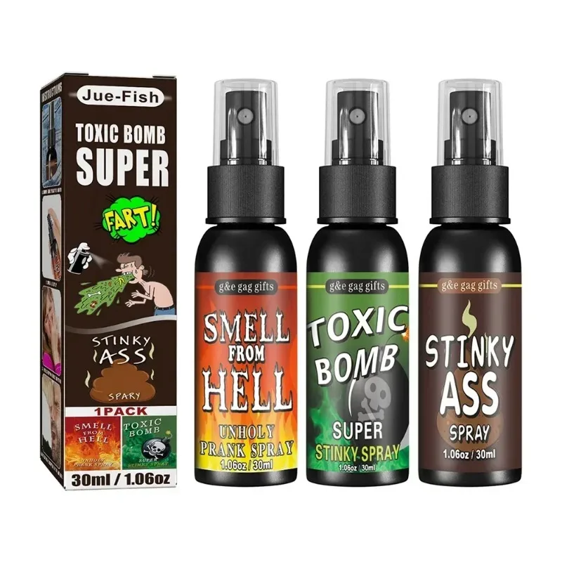 30ml Fart Spray Prank Joke Can Stink Bomb Ass-Smelly Stinky Gas Crap Gag Prank Novelties Toy Joke Party Supplies Spoof Toys