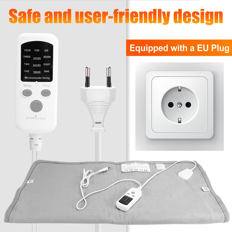 220V Electric Blanket  For Bed Heating Blankets Intelligent Control Switch Heating Mat 80*150Cm EU Plug