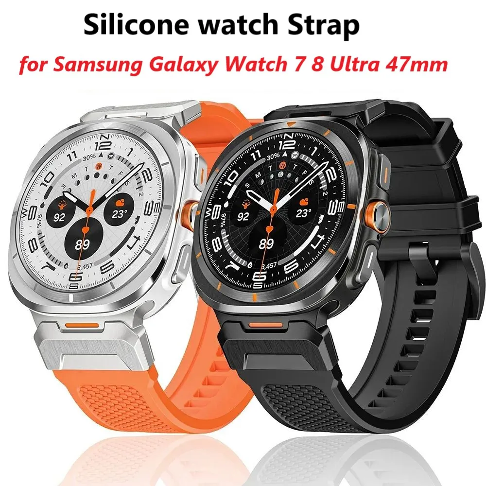 

For Galaxy Watch Ultra Strap Silicone Sport Correa for Galaxy Watch 8 Ultra 2025 Wristband Galaxy Watch 7 Ultra 47mm Accessories