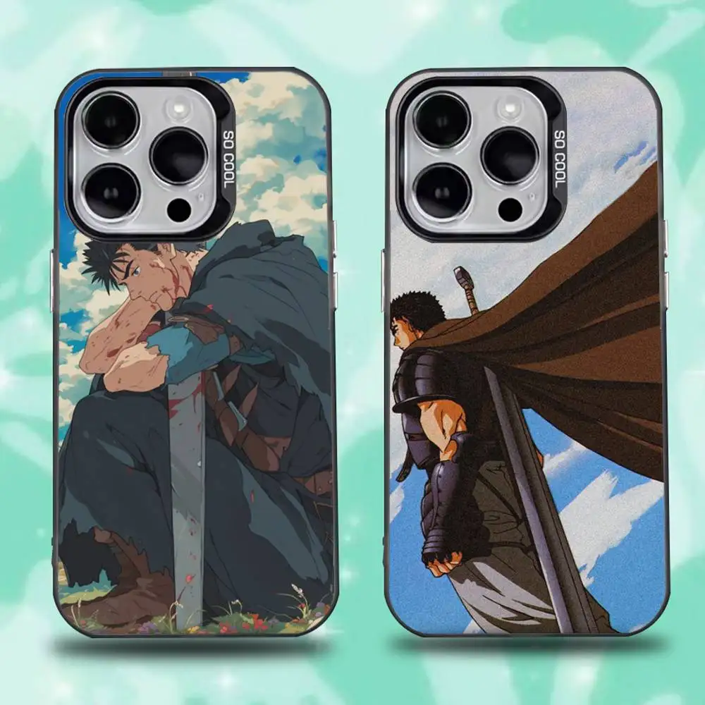 

Berserk L-lockscreens-ES Phone Case For iPhone 16,15,14,13,12,11,Mini,Pro,E,SE4,XS,MAX Black Candy Matte Cover