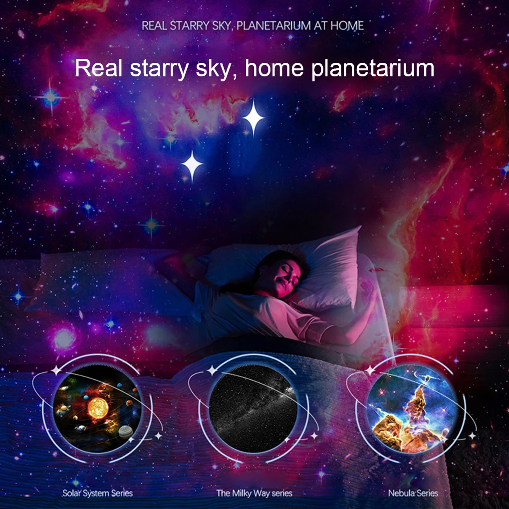 Imagem -03 - Starry Sky Night Light Projector Galaxy Planetarium Lamp para Crianças Quarto Presente de Dia dos Namorados Decoração do Casamento Rotação de 360 °