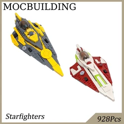 2 SETS Delta-7 Fighter Model Spaceship MOC Building Blocks Display Construction Toys Birthday Gift Collection Christmas Presents