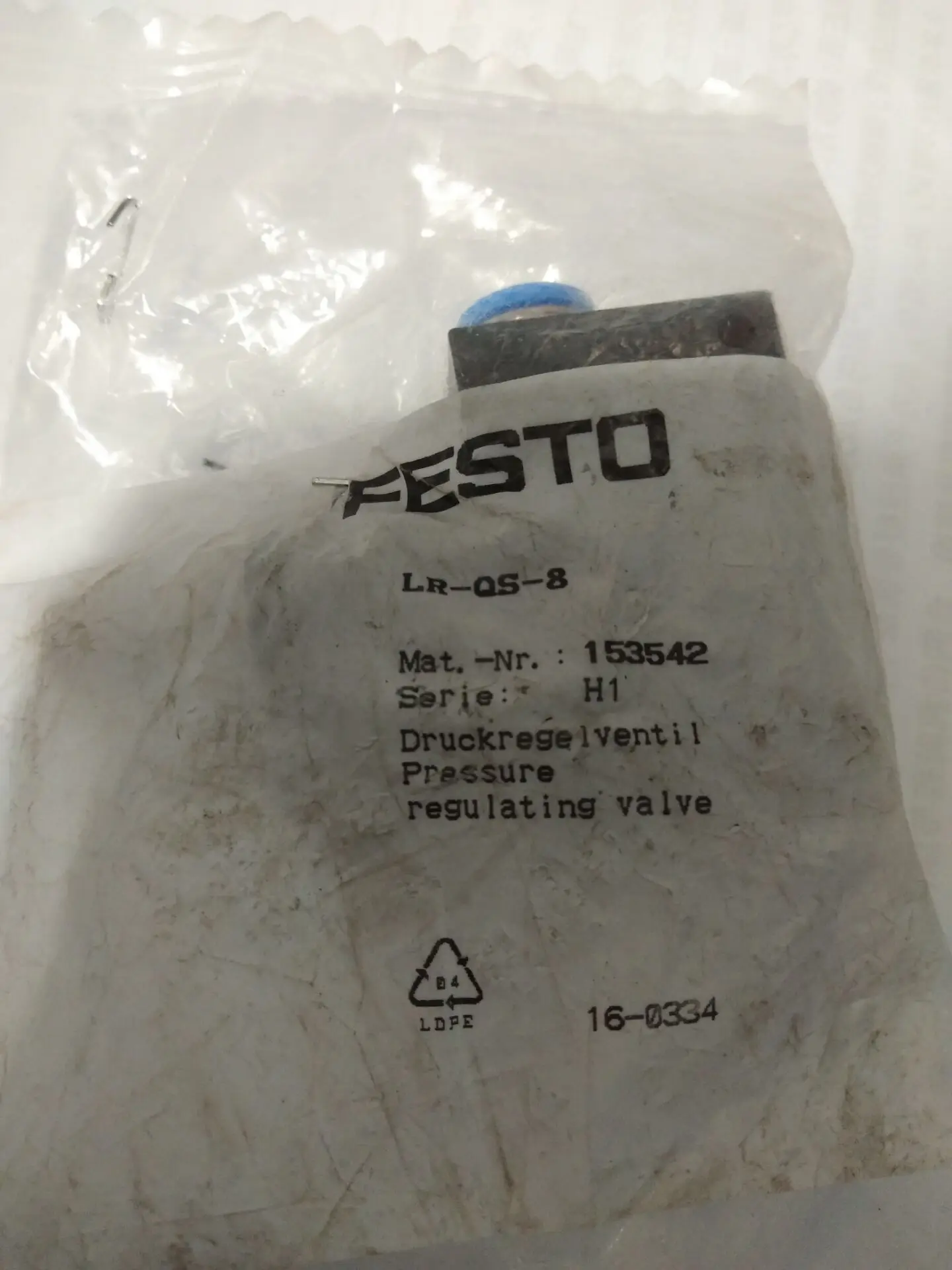 

Festo FESTO Pressure Reducing Valve LR-QS-8 153542 Original And Genuine Products From Stock