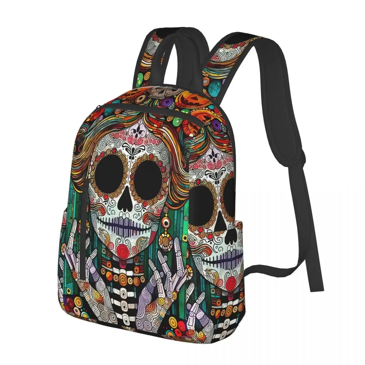 Mochila escolar mexicana Catrina Girl Day Of The Dead Sugar Skull para estudiantes, mochila escolar para niños y niñas, bolsas de hombro
