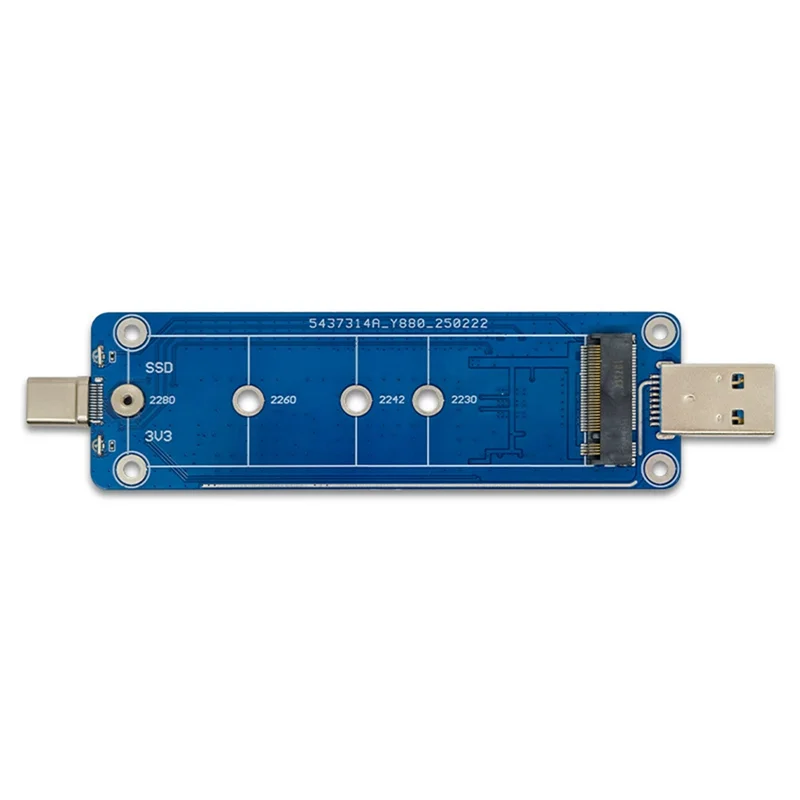 ABTS-M2 SSD Adapter Nvme Enclosure M.2 To USB3.2 Case For NVME PCIE M Key SSD NVME To USB3.0/TYPE-C Converter