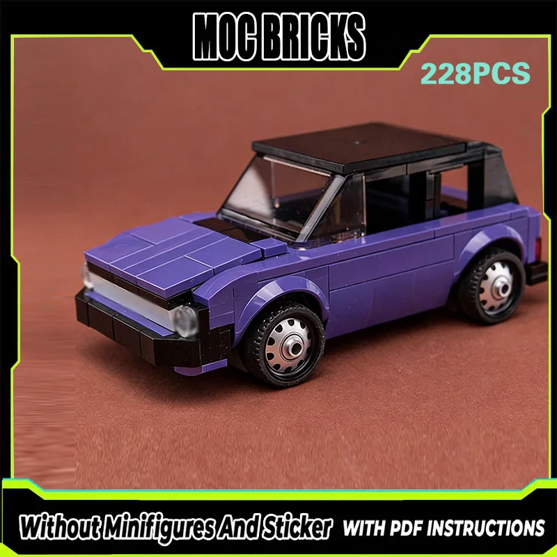 

Конструктор MOC: Модель гоночного автомобиля, фиолетовый седан, модульная технология, подарки для всей семьи, праздничный набор для сборки, детские игрушки