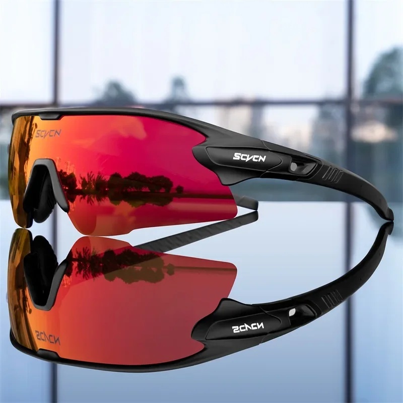 SCVCN Männer Outdoor Mountainbike Radfahren Gläser Frauen Sport Sonnenbrille MTB Rennrad Radfahren Brillen UV400 Wandern Brille