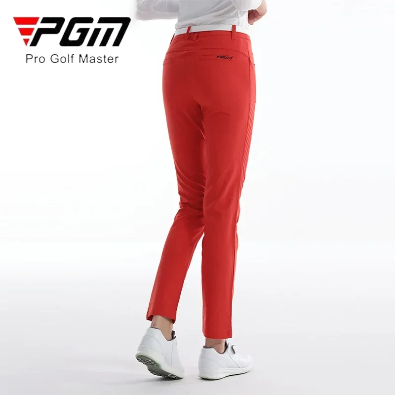 2024PGM Lady Elastic Quick Dry Golf Pants Ladies Slim High Waist Trouser Women Anti-sweat Soft Sweatpant Outdoor Casual Training