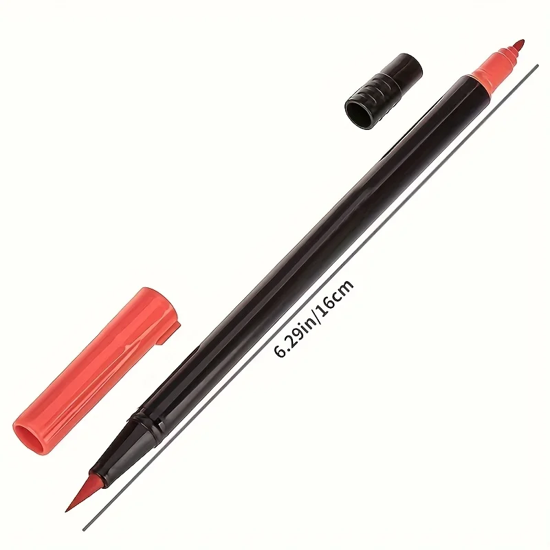 12-teiliges professionelles Mehrfarben-Marker-Pinselset mit zwei Köpfen, perfekt zum Zeichnen, Malen, Färben, Kunst-Graffiti usw., Weihnachtsgeschenk – Detail 3