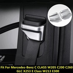 2Pcs Car Safety Seat Belt Buckle Adjust Clip Cover Kit Trim For Mercedes-Benz C CLASS W205 C200 C260 GLC X253 E Class W213 E300