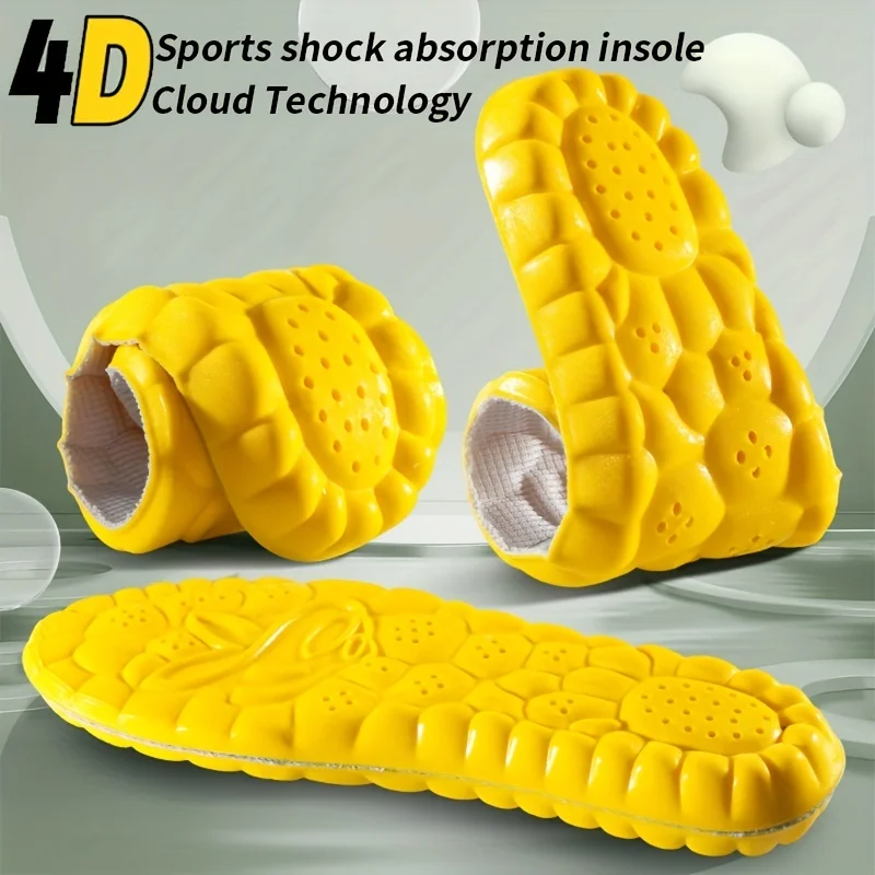 

1 Pair 4D Soft Shoes Insoles for Feet Plantar Fasciitis Insole Arch Support Orthopedic Inserts Sports Shock Absorption Shoe Pads