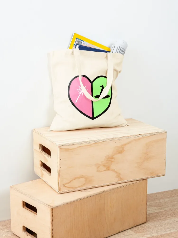 شريرة القلب الموسيقي Elphaba Glinda الرموز حمل حقيبة قماش شخصية حمل حقيبة عربة التسوق أكياس حقيبة نسائية