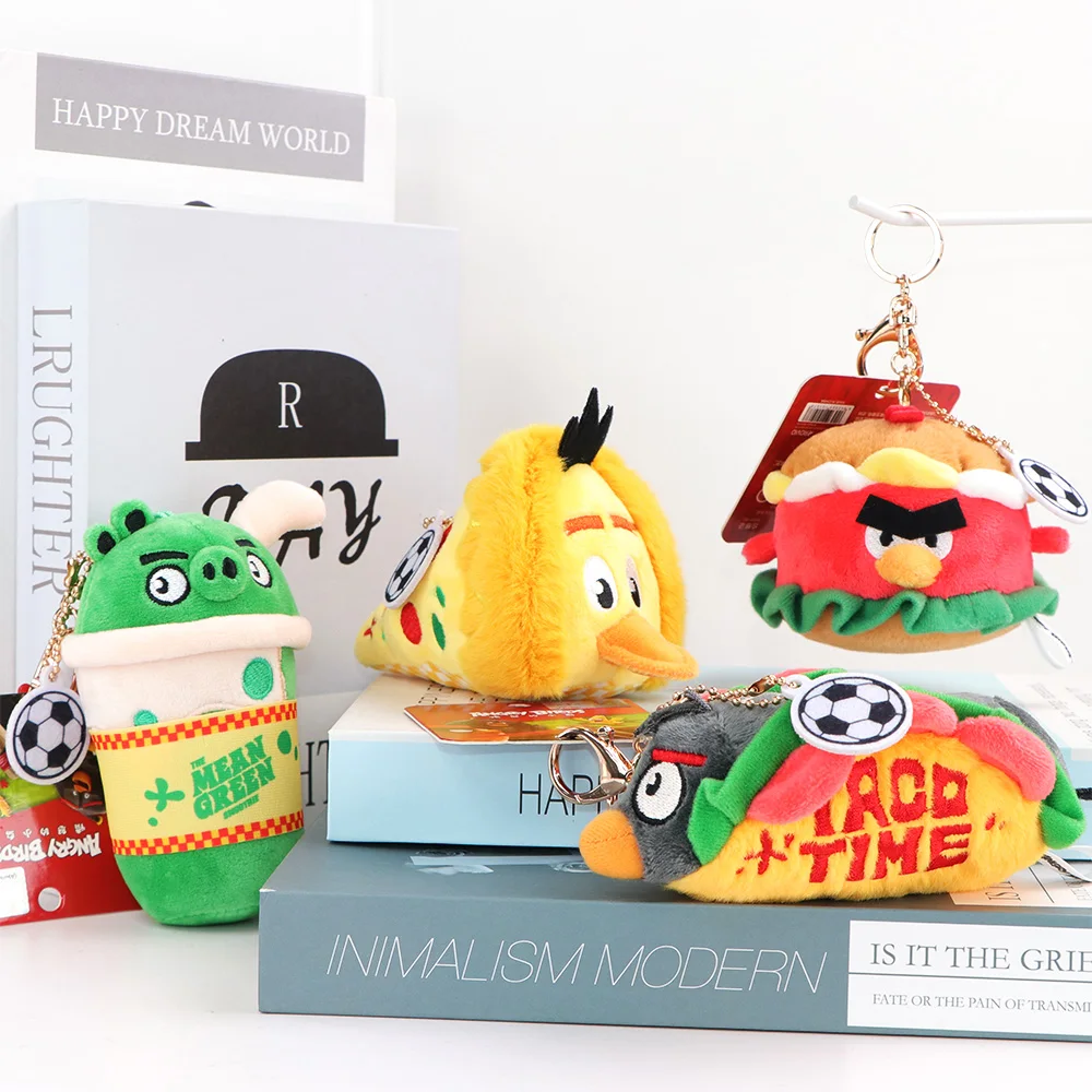 Angry Birds Original Plüsch-Schlüsselanhänger, 6,5–13 cm, Anhänger, Cartoon, Kawaii, Hängespielzeug, Stofftier, Dekoration, Geburtstagsgeschenke – Detail 4