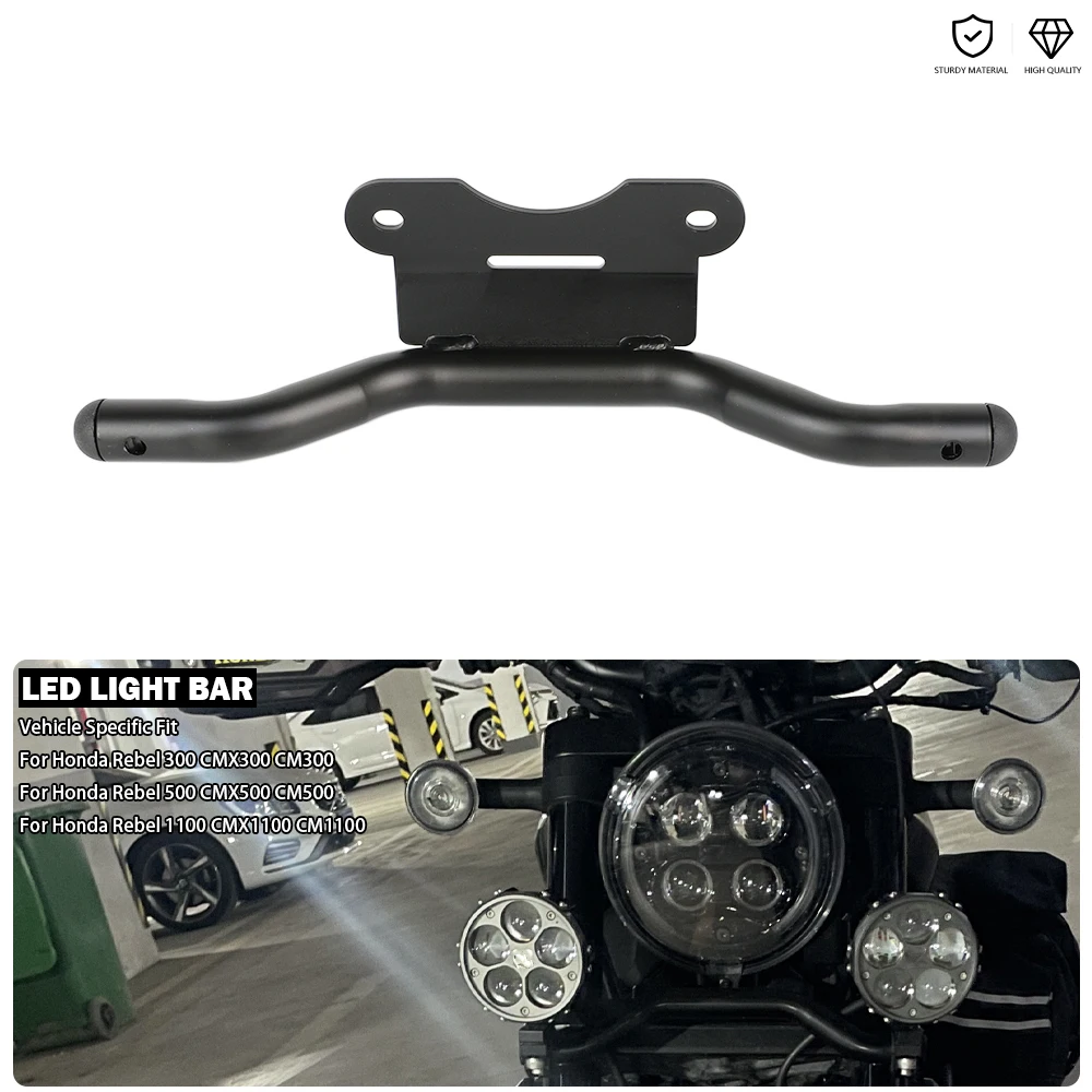 

Fog Lamp Bracket Spotlight Holder LED Auxiliary Light Bar 22mm Bar Fit For Honda Rebel 1100 CMX 500 CM 300 CMX1100 CMX500 CMX300