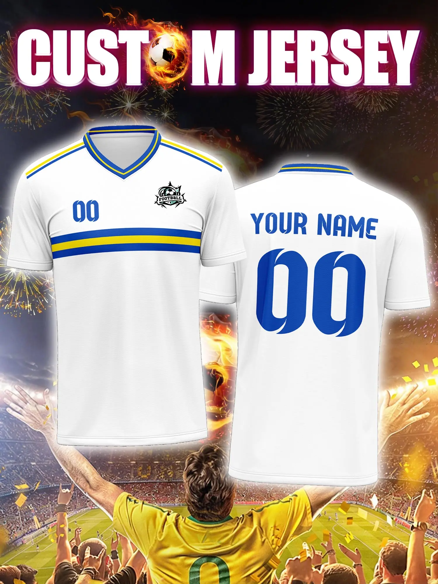 

Футбольная форма на заказ с индивидуальным изображением, номером и именем, командная форма без минимального заказа