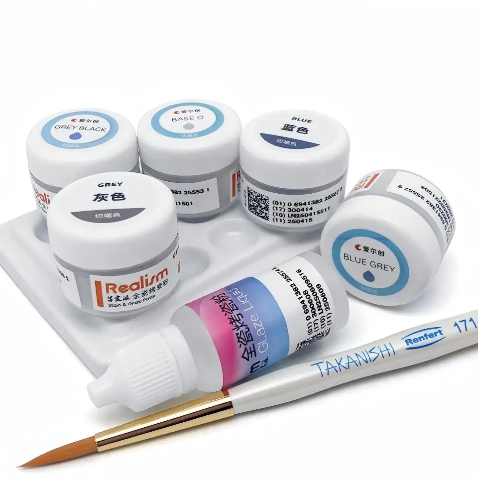 Fluorescent Glaze Paste 5g for Zirconia & Lithium Disilicate Crowns Professional Dental Lab Aesthetic Staining Kit Durable Pro