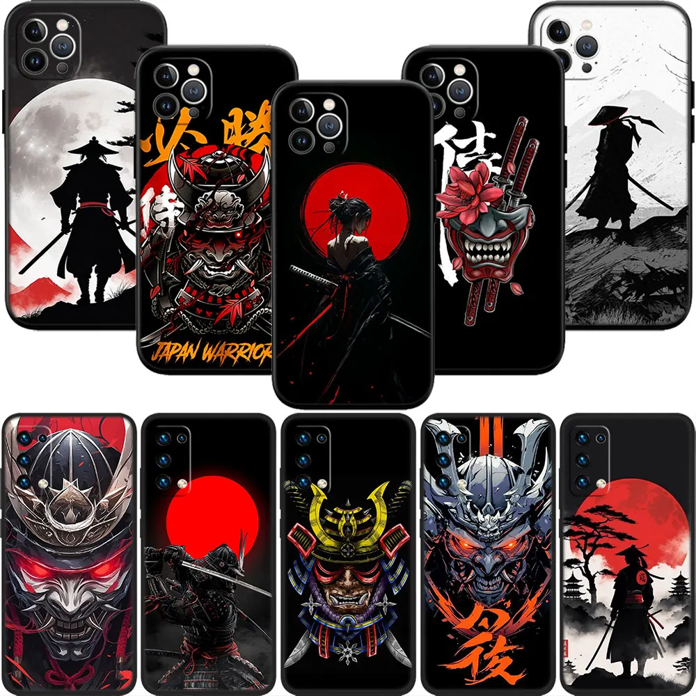 KH39 Japan Samurai Mask Case for Samsung M06 M15 M16 M35 M55 M56 A36 A42 A50 A50S A51 A52 A32 A33 A05 A05S A06 A16 A20