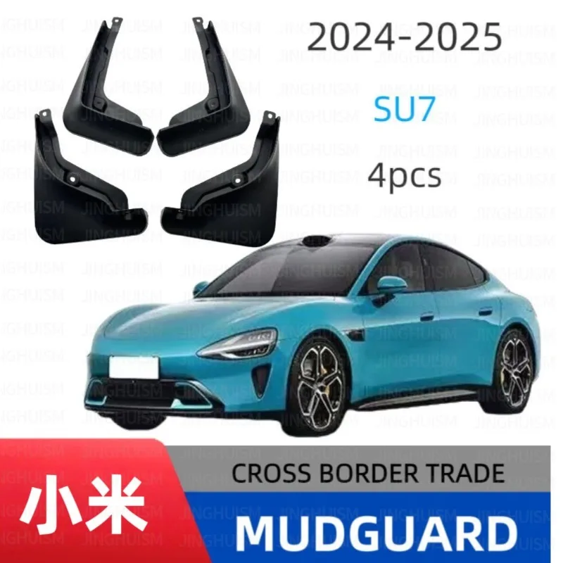 Mudguards Car Accessories Mud Flaps For Xiaomi SU7 2024-2025 Models Exterior Upgrade Black For Fender Protection Black Exterior