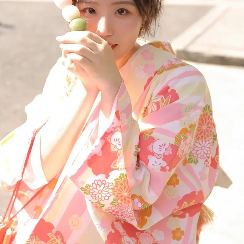 Japanese Traditional Yukata Kimono Vintage Women Evening Dress Geisha Kimonos Dress Festival Prom Show Cosplay Costume