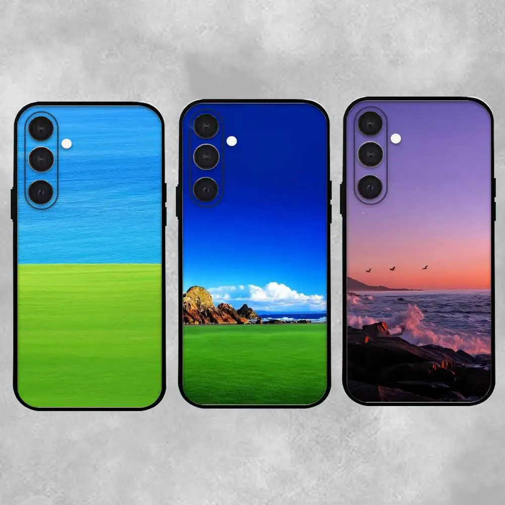 

natural scenery Phone Case For Samsung Galaxy A73,A21s,A22,A31,A52,A53,A71,A41Soft Black Shell