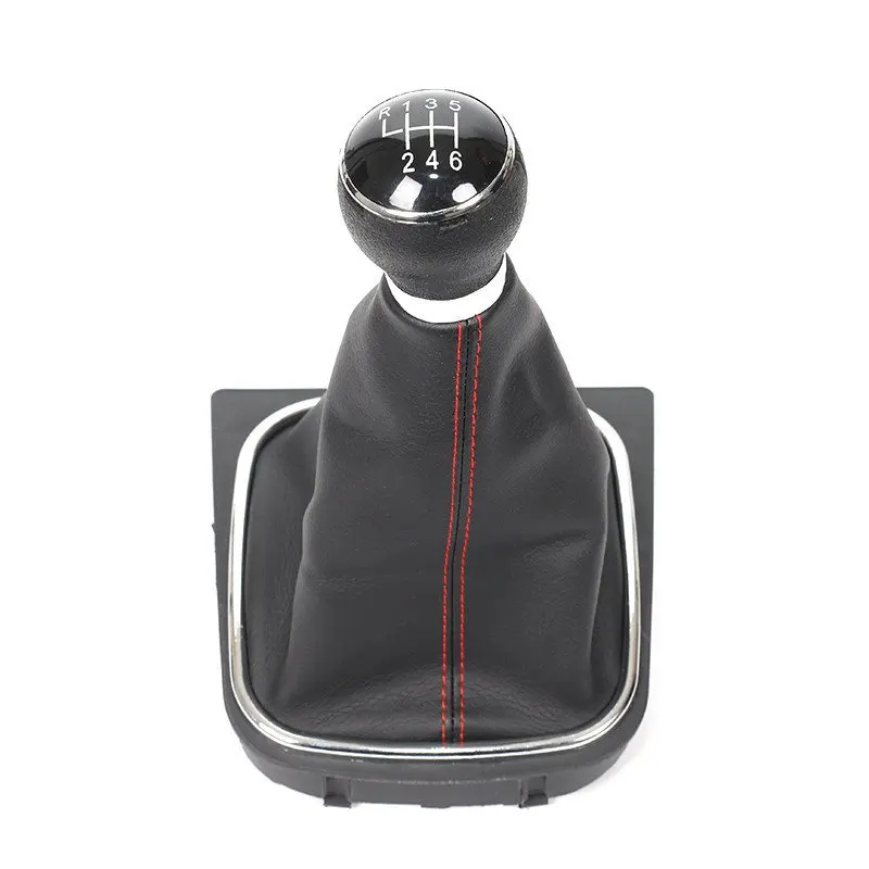 AADD-5 / 6 Speed Gear Shift Knob Lever Stick Head Handball Collar Boot Cover Case For Volkswagen Golf 6 MK6 / Jetta MK5 IV