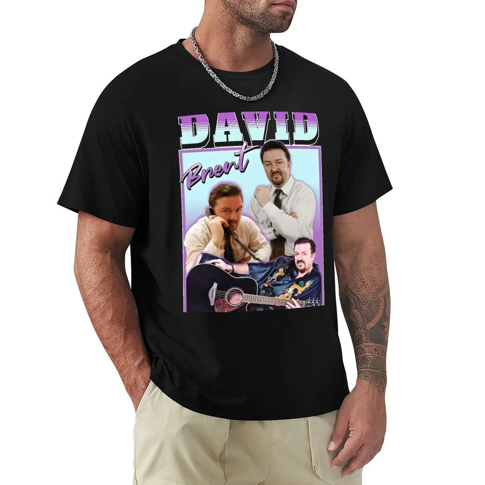 david-brent-homage T-Shirt Basic Regular Fit Casual T-Shirt