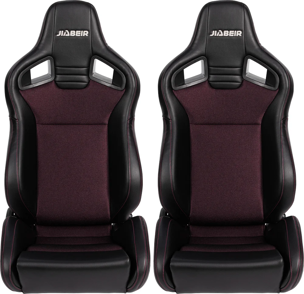 

1039RM September Series Car Seats Universal Reclining Black PVC Carbon Leather Bucket Racing Sport Seats