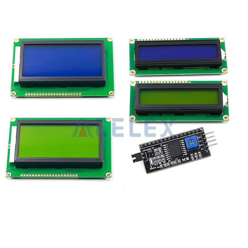 1 Stuks Lcd Module Blauw Groen Scherm Iic/I2c 1602 Voor Arduino 1602 Lcd Uno R3 Mega2560 Lcd1602