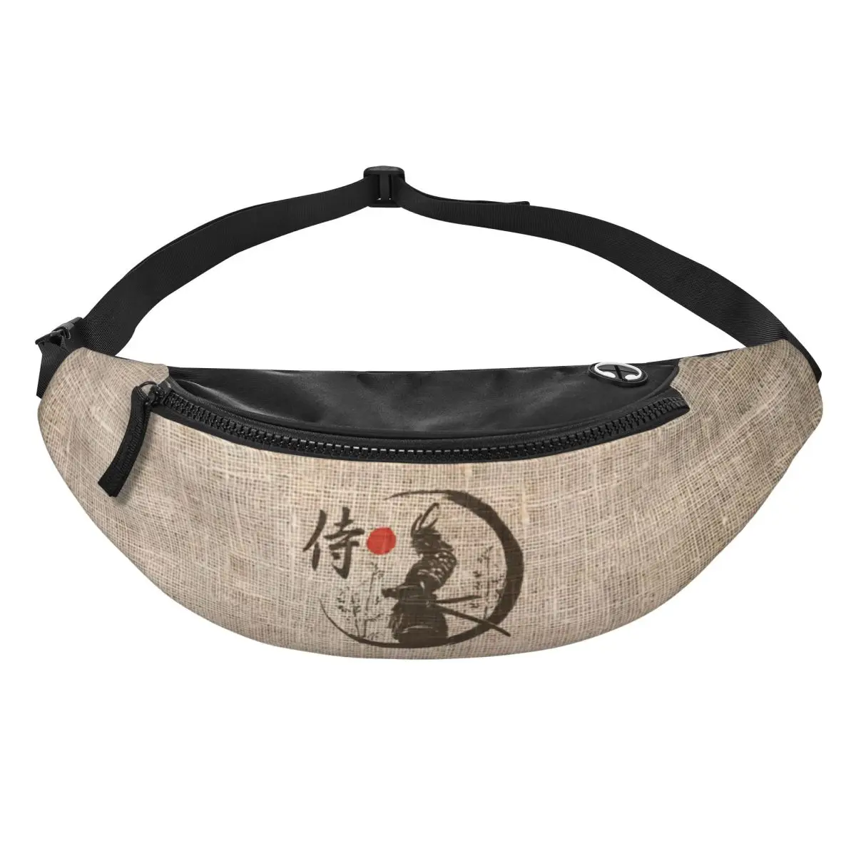 Custom Japanese Samurai Warrior Fanny Bag Crossbody Waist Pack Women Men Travel Hiking Phone Money Pouch